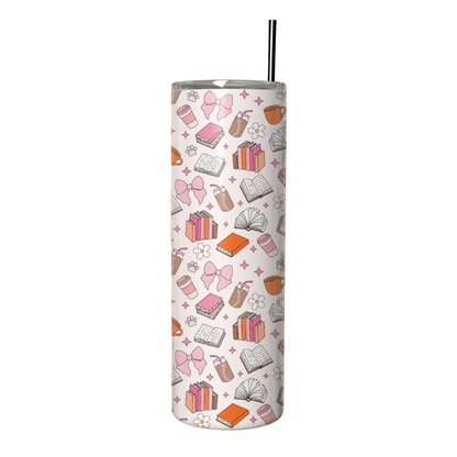 Tumbler 600 ml - Bookish Pattern