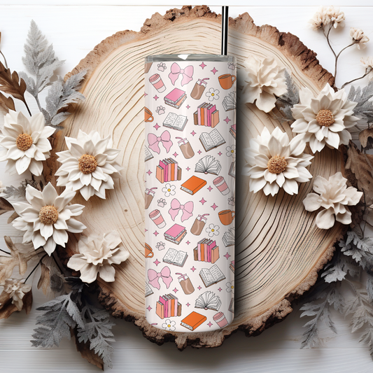 Tumbler 600 ml - Bookish Pattern