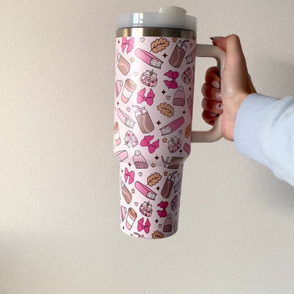 Travel Mug 1200 ml - Pink Coffee Cozy